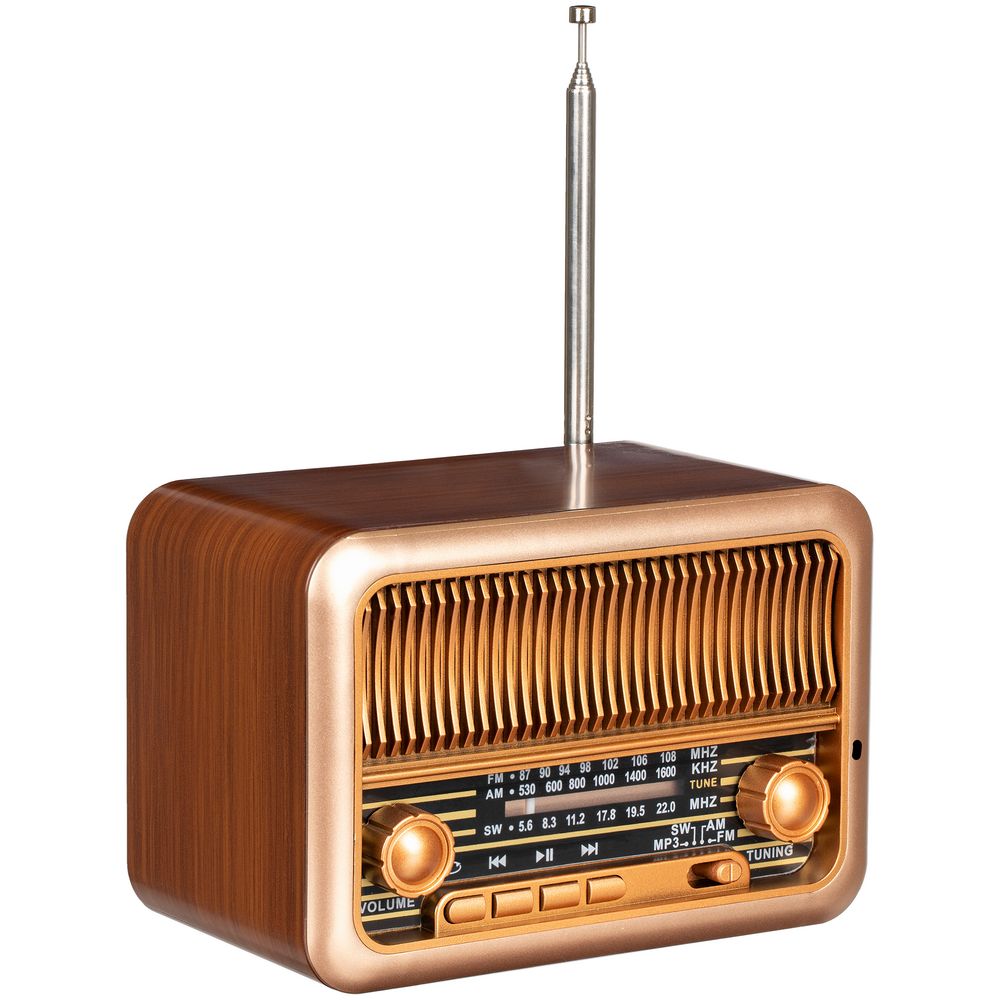 Bluetooth-колонка с радио Beatnik, коричневая — изображение 6