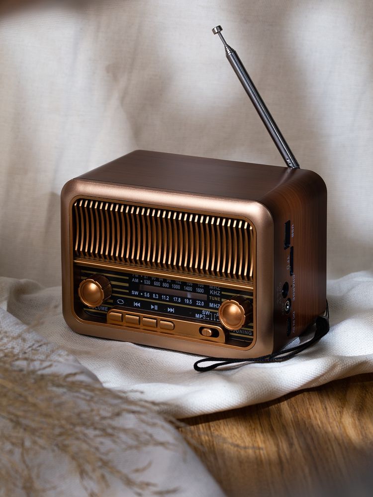 Bluetooth-колонка с радио Beatnik, коричневая — изображение 9