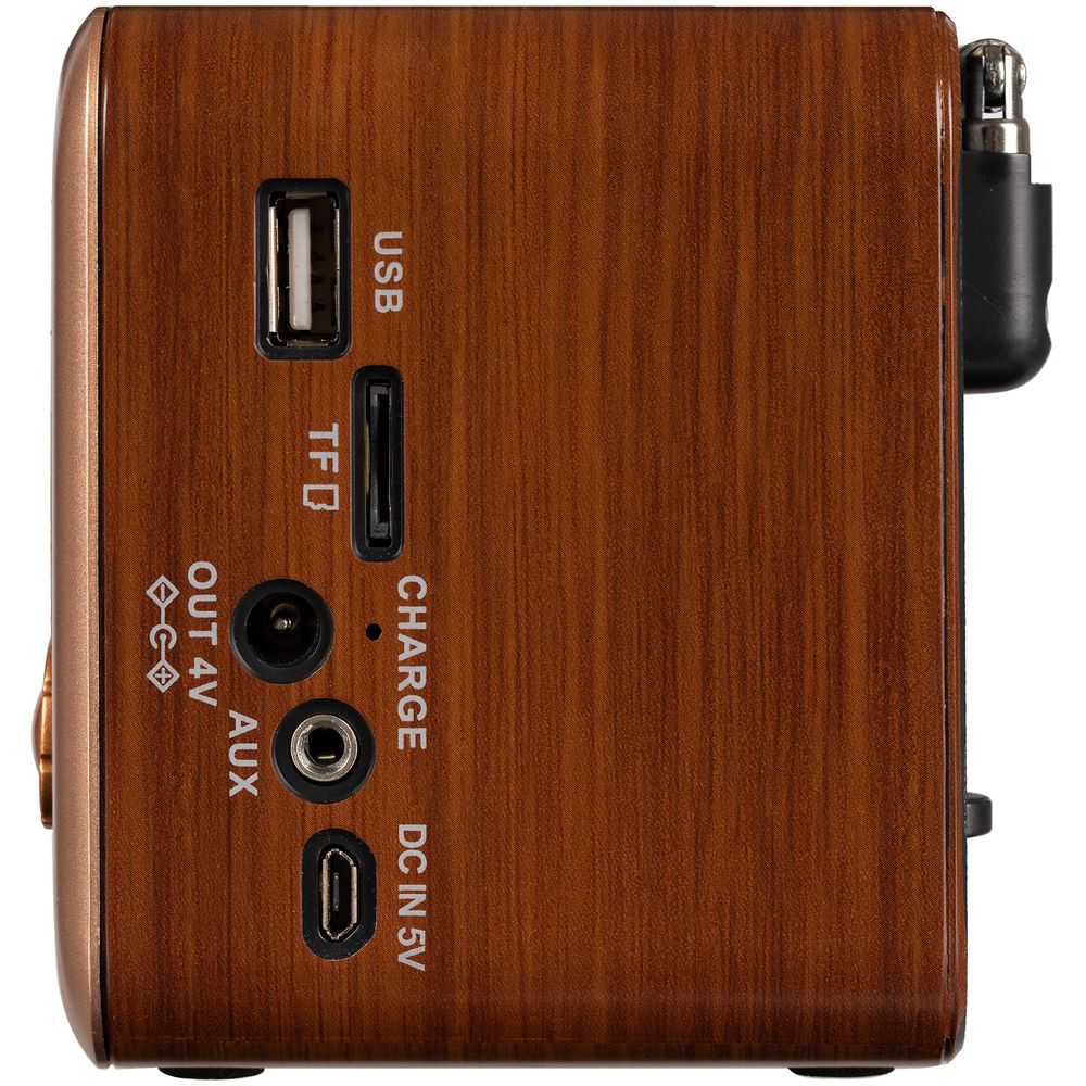 Bluetooth-колонка с радио Beatnik, коричневая — изображение 5