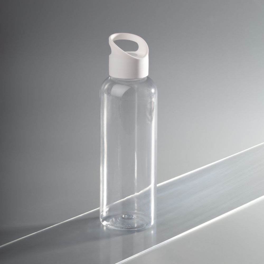 Бутылка для воды Plaske, прозрачная с белой крышкой — изображение 5