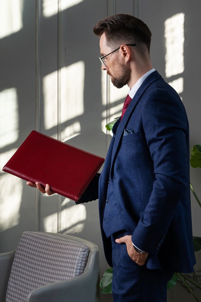 Папка адресная Signature, бордовая — изображение 7