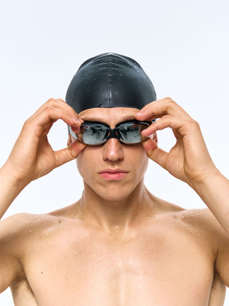 Шапочка для плавания Aquasana, черная — изображение 5