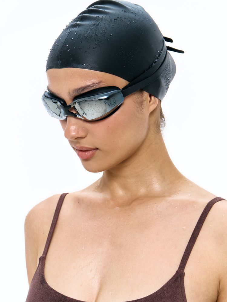 Очки для плавания зеркальные Underwater, черные — изображение 9