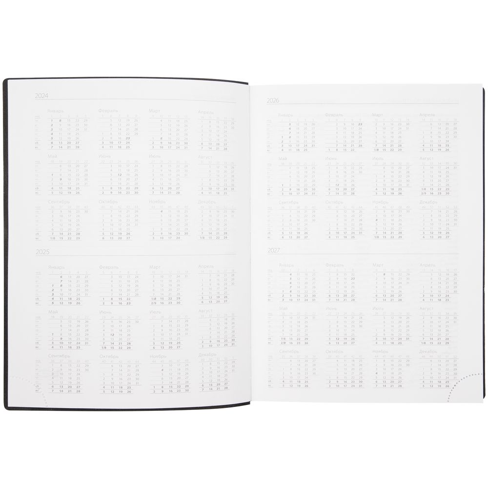 Ежедневник Vivian Metal, недатированный, черный — изображение 5