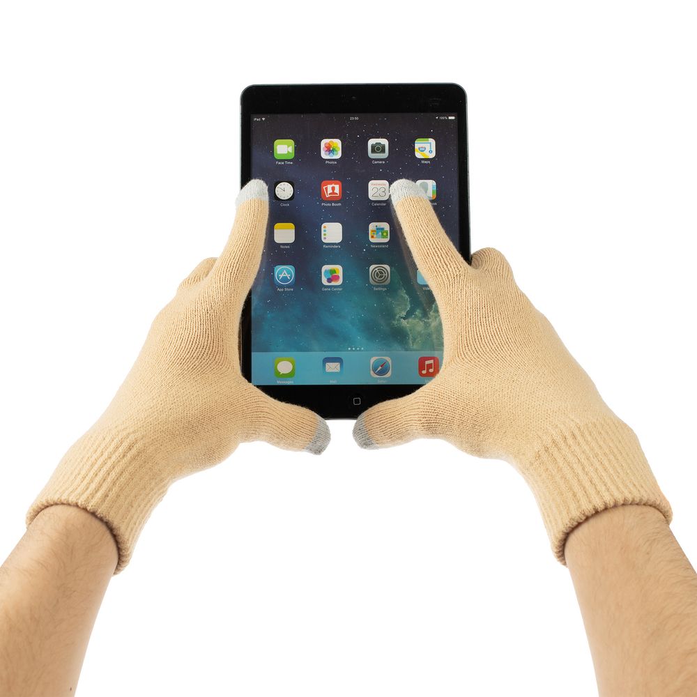 Перчатки сенсорные Urban Flow, бежевые — изображение 4