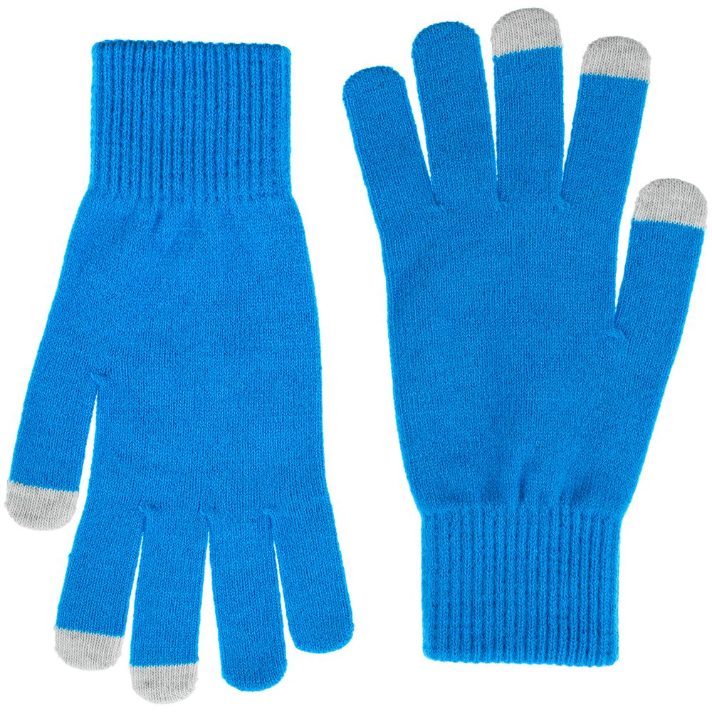 Перчатки сенсорные Urban Flow, ярко-голубые — изображение 2