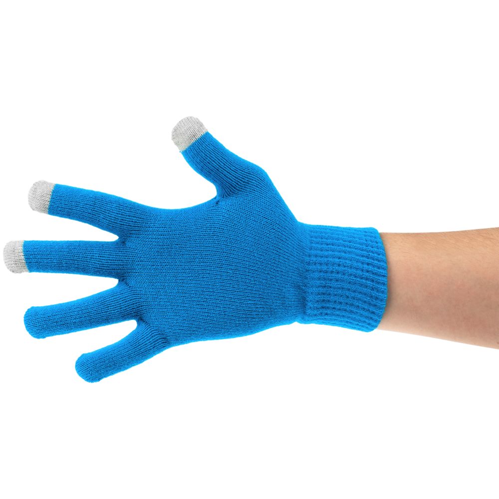 Перчатки сенсорные Urban Flow, ярко-голубые — изображение 3