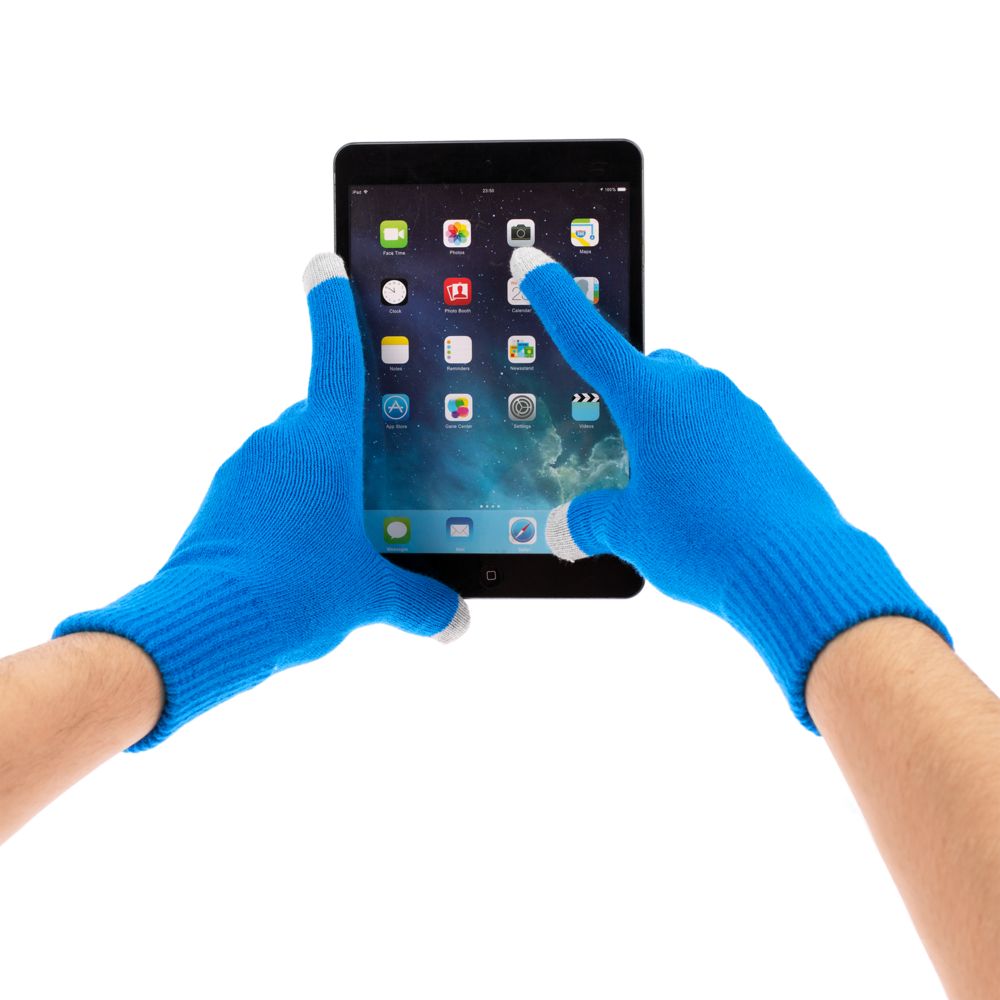 Перчатки сенсорные Urban Flow, ярко-голубые — изображение 4