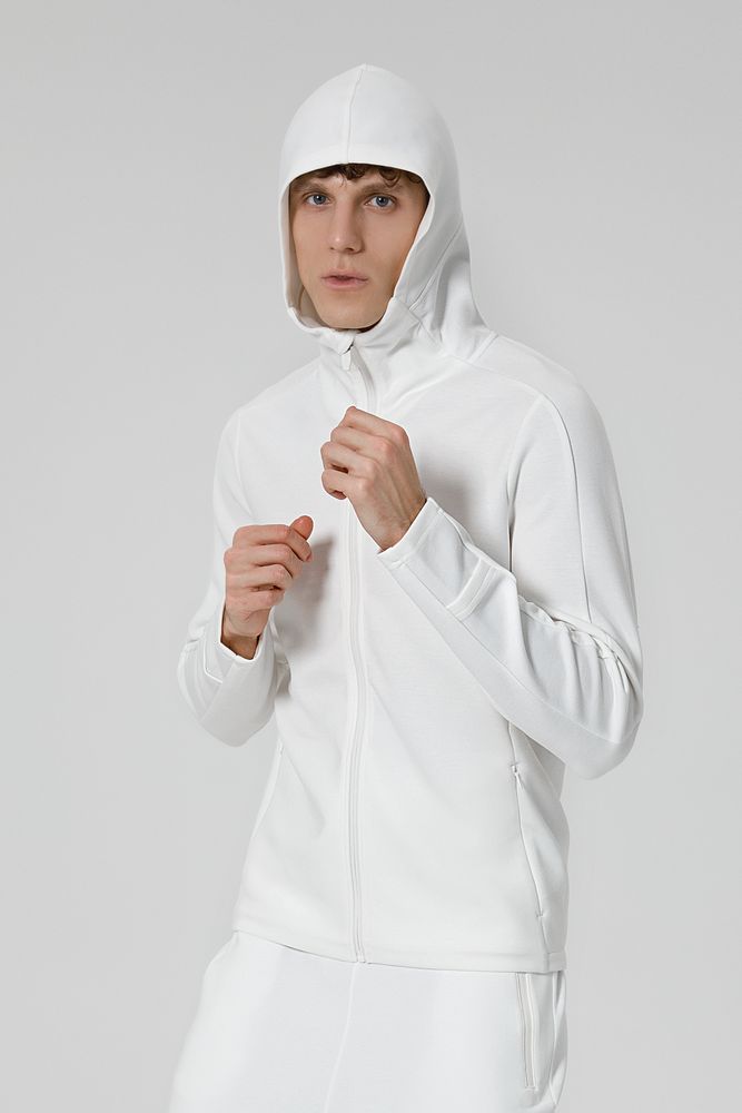 Куртка с капюшоном унисекс Begi, молочно-белая — изображение 10