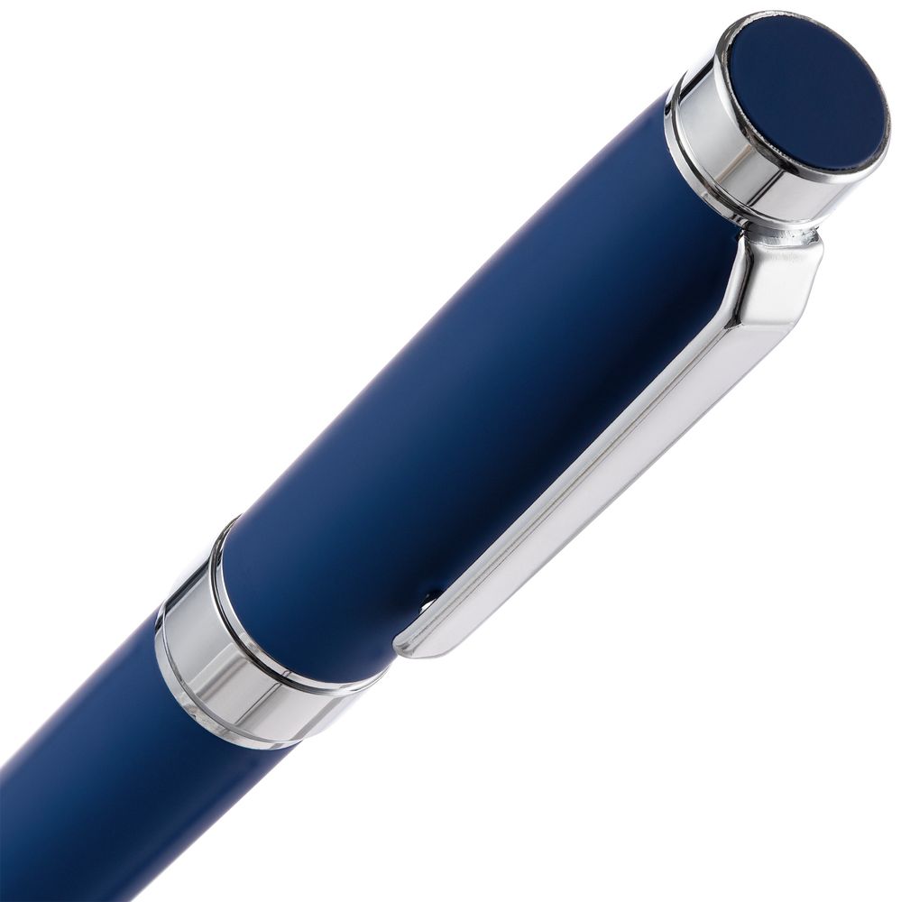 Ручка шариковая Broad Ring Soft Touch, темно-синяя — изображение 4