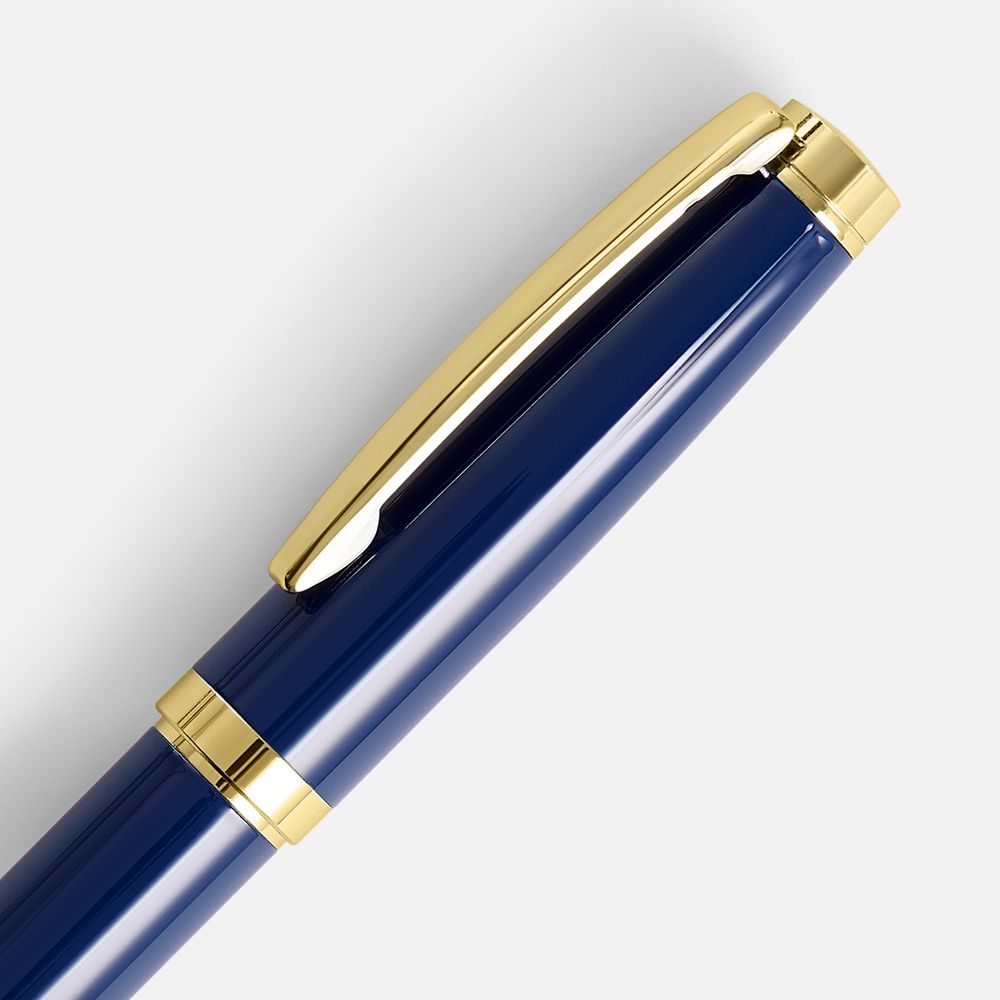 Ручка шариковая Letra Gold, глянцевая, темно-синяя — изображение 3