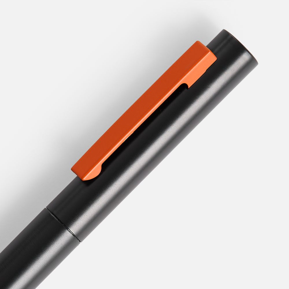 Ручка шариковая Inkolor, черная с оранжевым — изображение 3