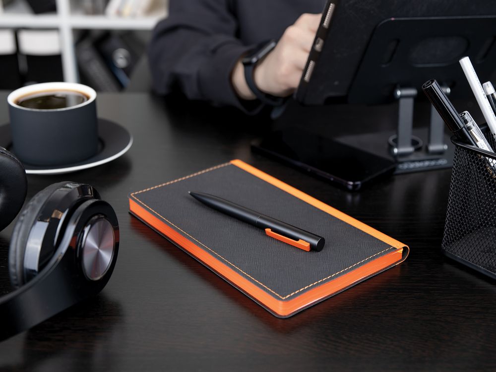 Ручка шариковая Inkolor, черная с темно-синим — изображение 5