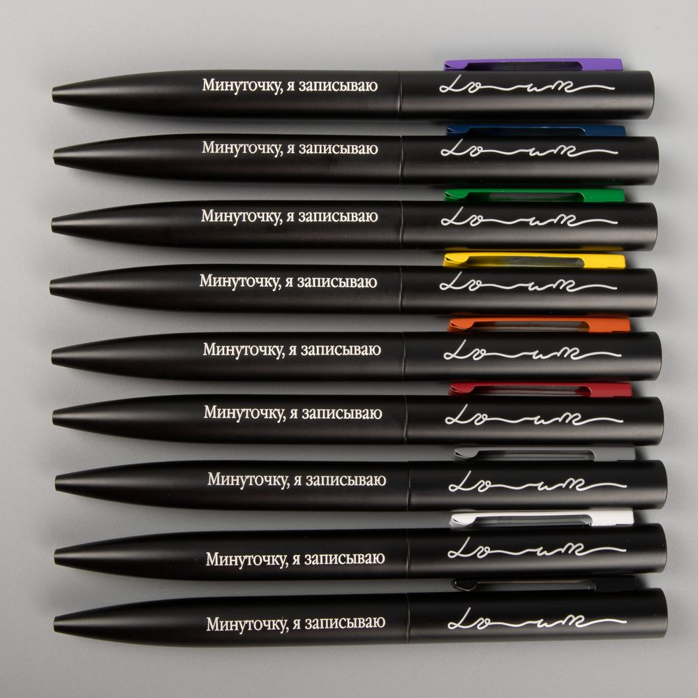 Ручка шариковая Inkolor, черная с темно-синим — изображение 6