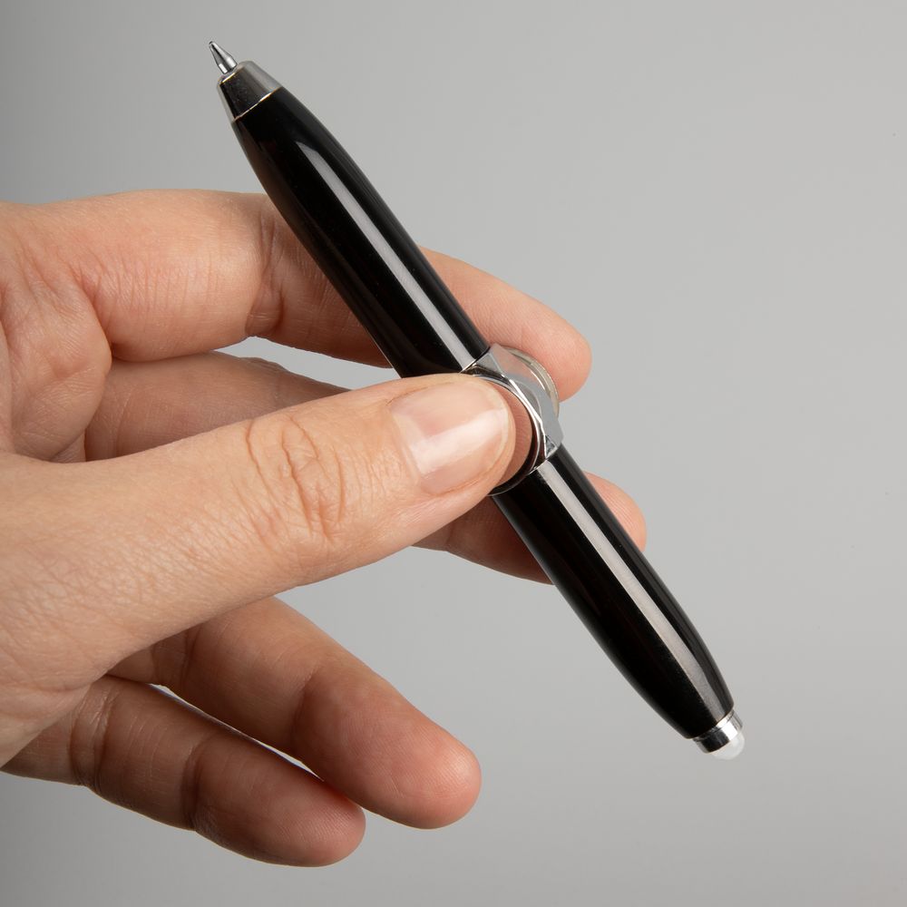 Ручка-спиннер Flipen с фонариком, черная — изображение 7