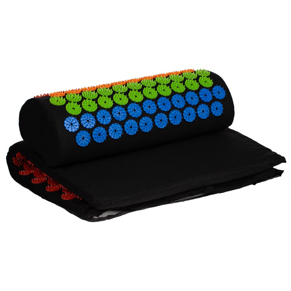 Массажный акупунктурный коврик с валиком Iglu, разноцветный — изображение 2