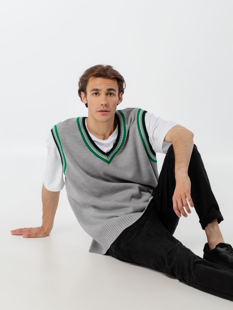 Жилет оверсайз унисекс Cornell в сумке, светло-серый — изображение 13