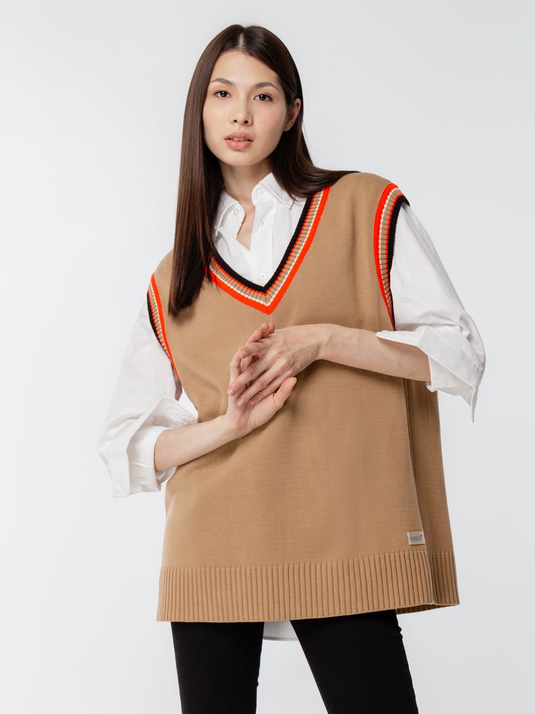 Жилет оверсайз унисекс Cornell в сумке, бежевый — изображение 14