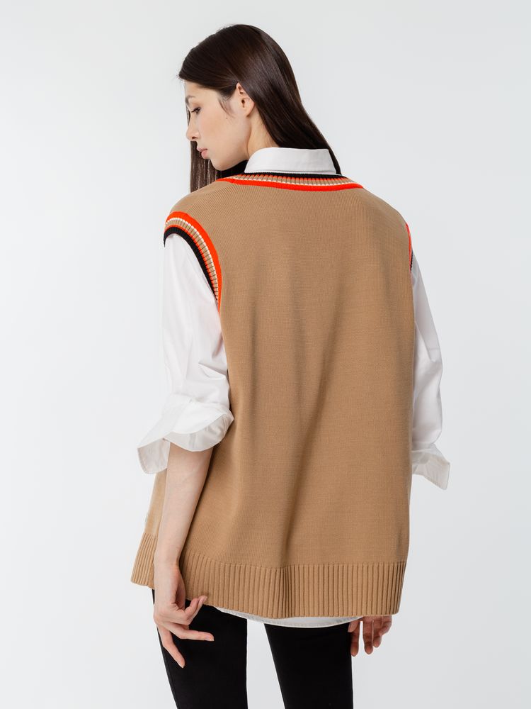 Жилет оверсайз унисекс Cornell в сумке, бежевый — изображение 15