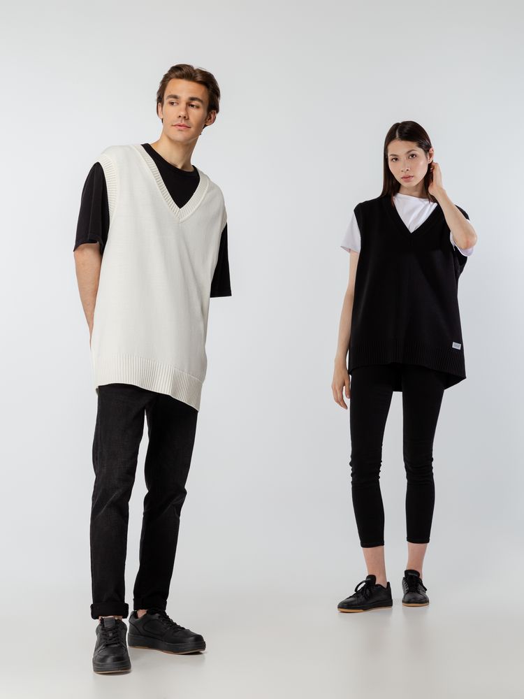 Жилет оверсайз унисекс Tad в сумке, молочно-белый — изображение 13