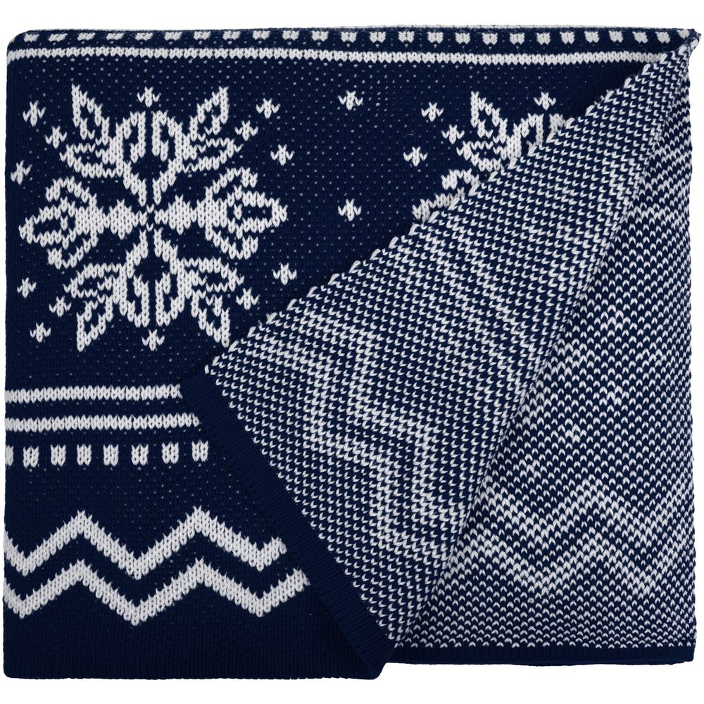 Плед Elnik, синий с молочно-белым — изображение 2