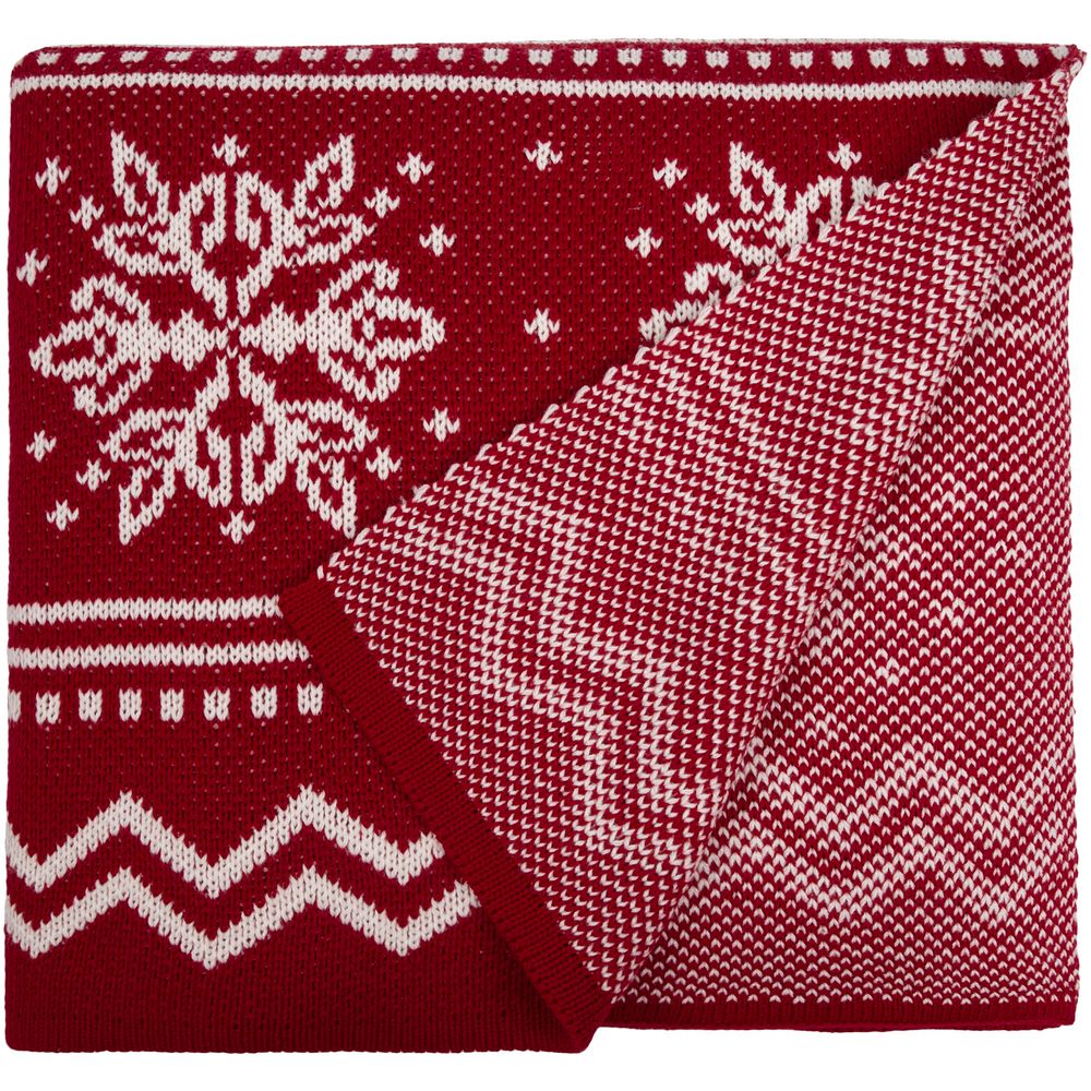 Плед Elnik, красный с молочно-белым — изображение 2