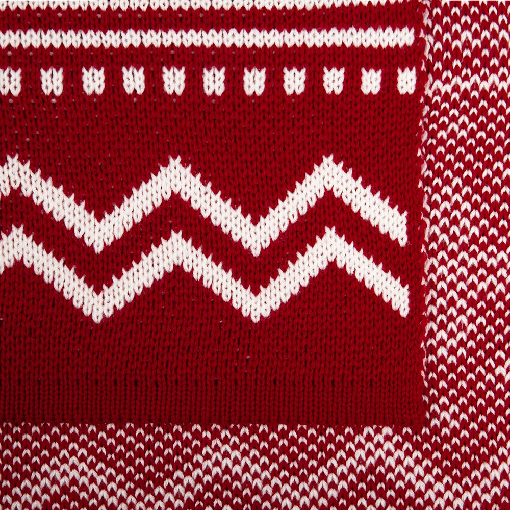 Плед Elnik, красный с молочно-белым — изображение 3