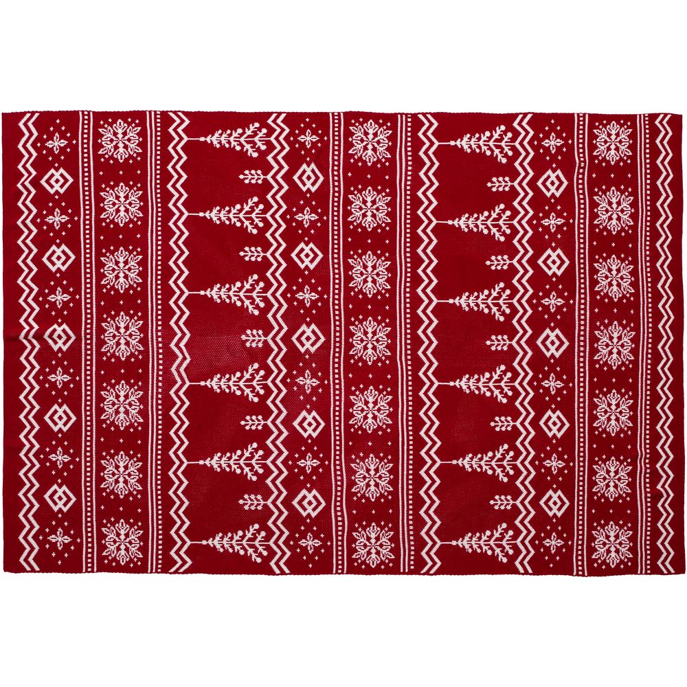 Плед Elnik, красный с молочно-белым — изображение 5