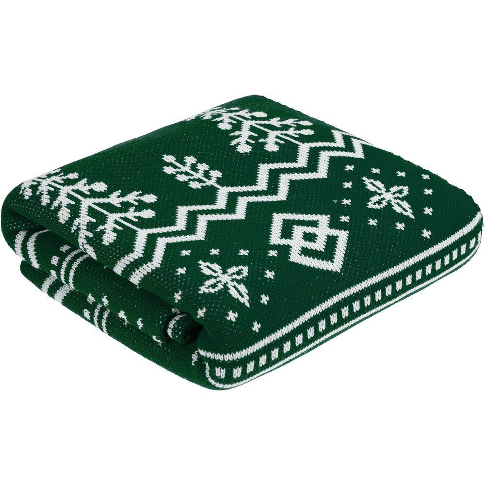 Плед Elnik, зеленый с молочно-белым — изображение 4