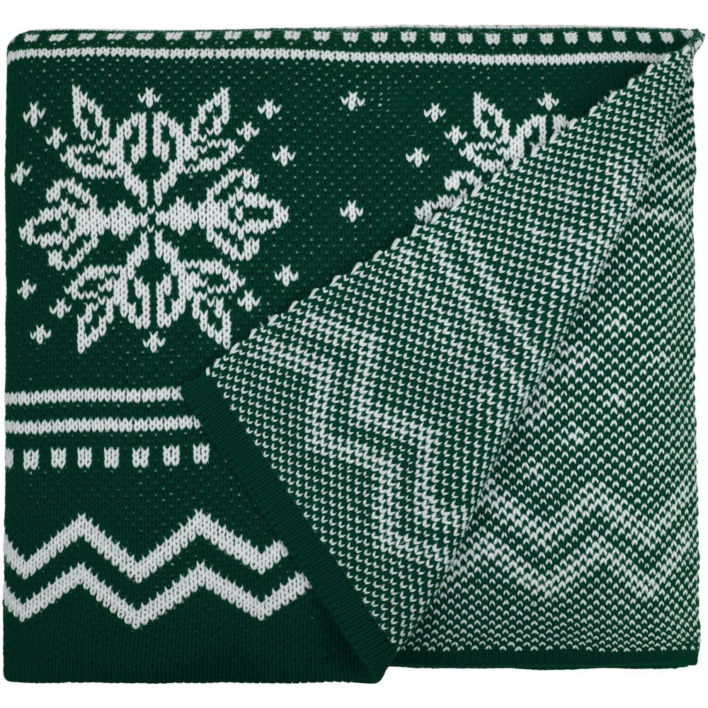 Плед Elnik, зеленый с молочно-белым — изображение 2