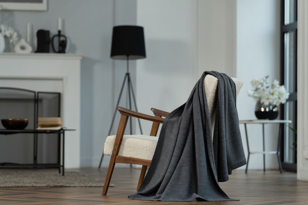 Плед Ornato, серый (кварцевый меланж) — изображение 6