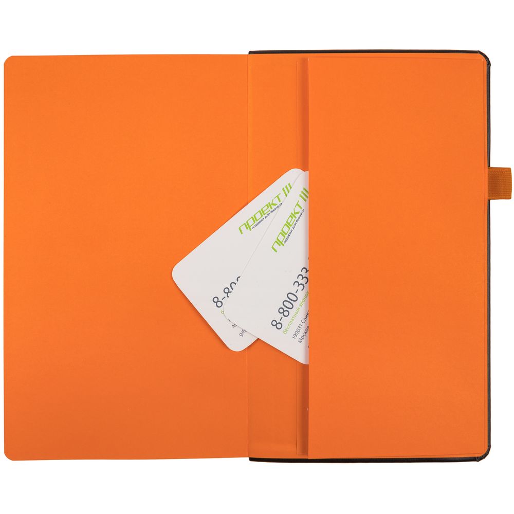 Ежедневник Ton, недатированный, черный с оранжевым — изображение 7