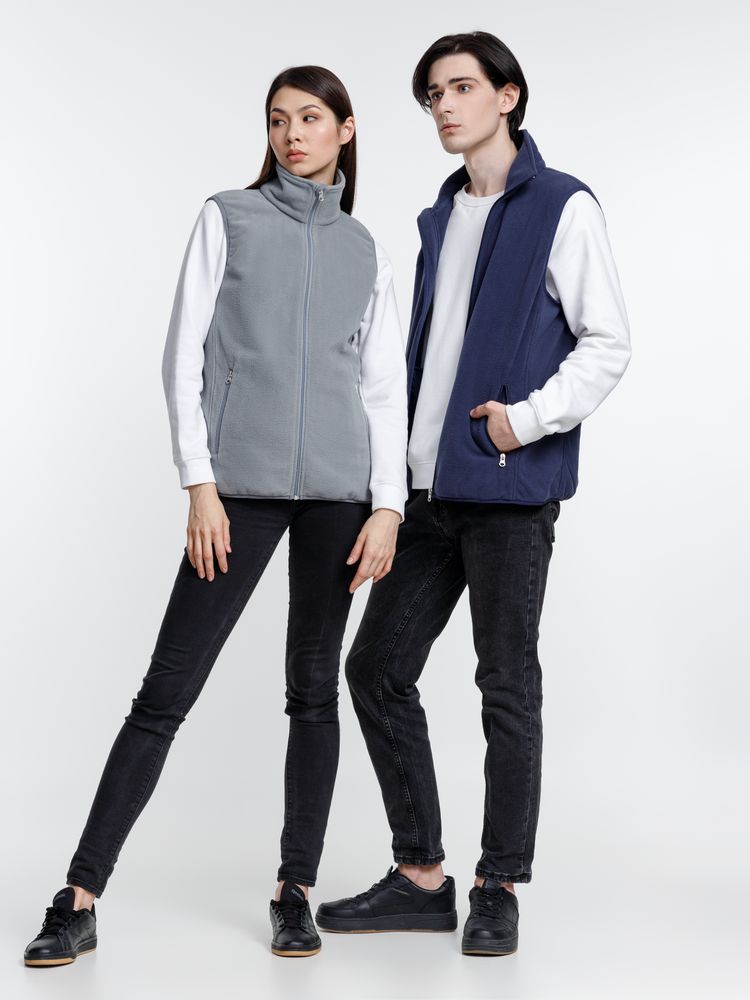 Жилет флисовый унисекс Nesse, темно-синий — изображение 9