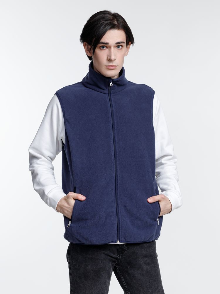 Жилет флисовый унисекс Nesse, темно-синий — изображение 6