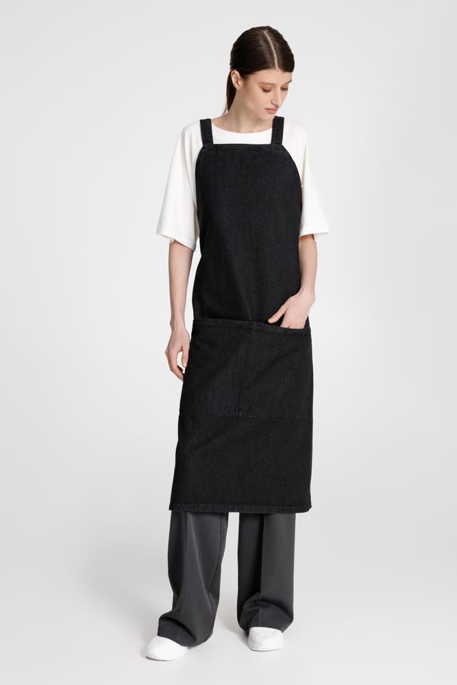 Фартук джинсовый E2, черный — изображение 10