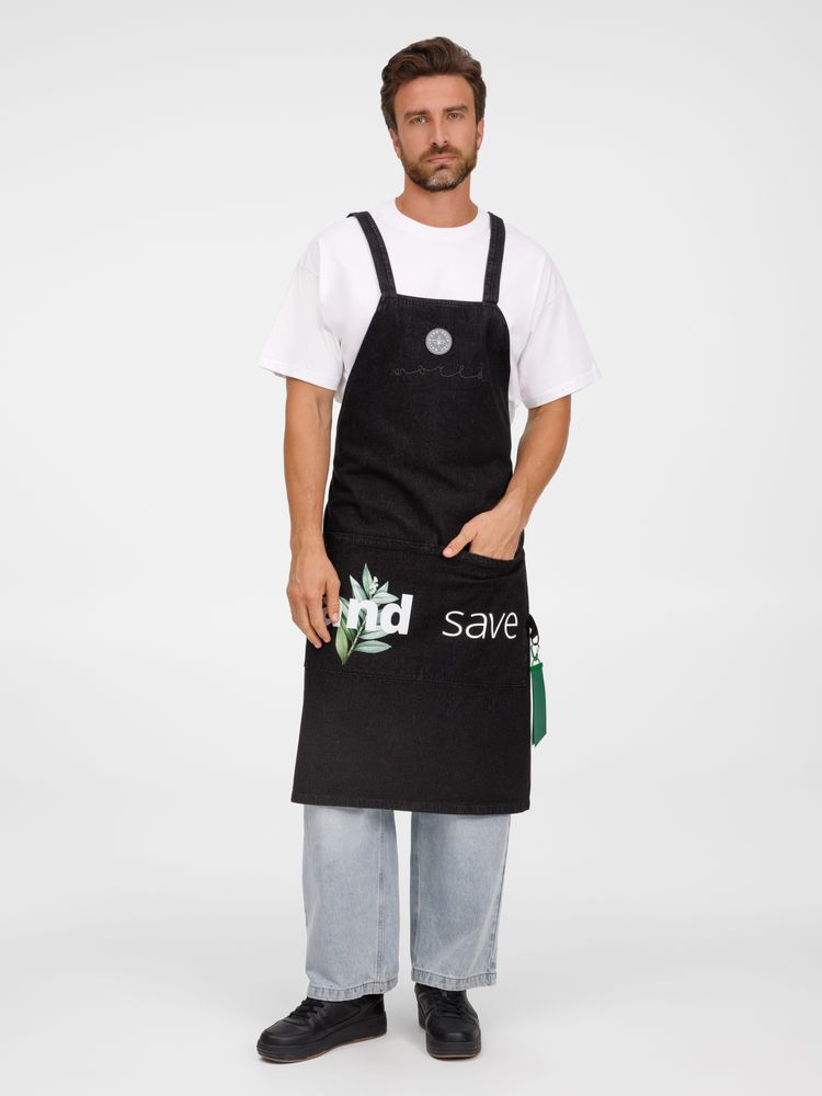 Фартук джинсовый E2, черный — изображение 11