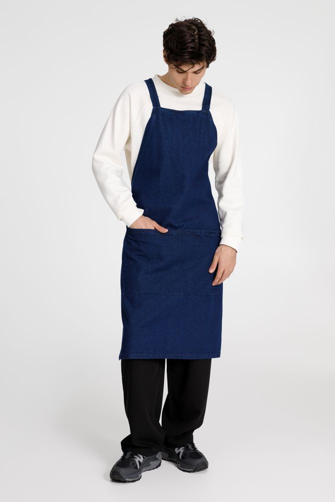 Фартук джинсовый E2, синий — изображение 10