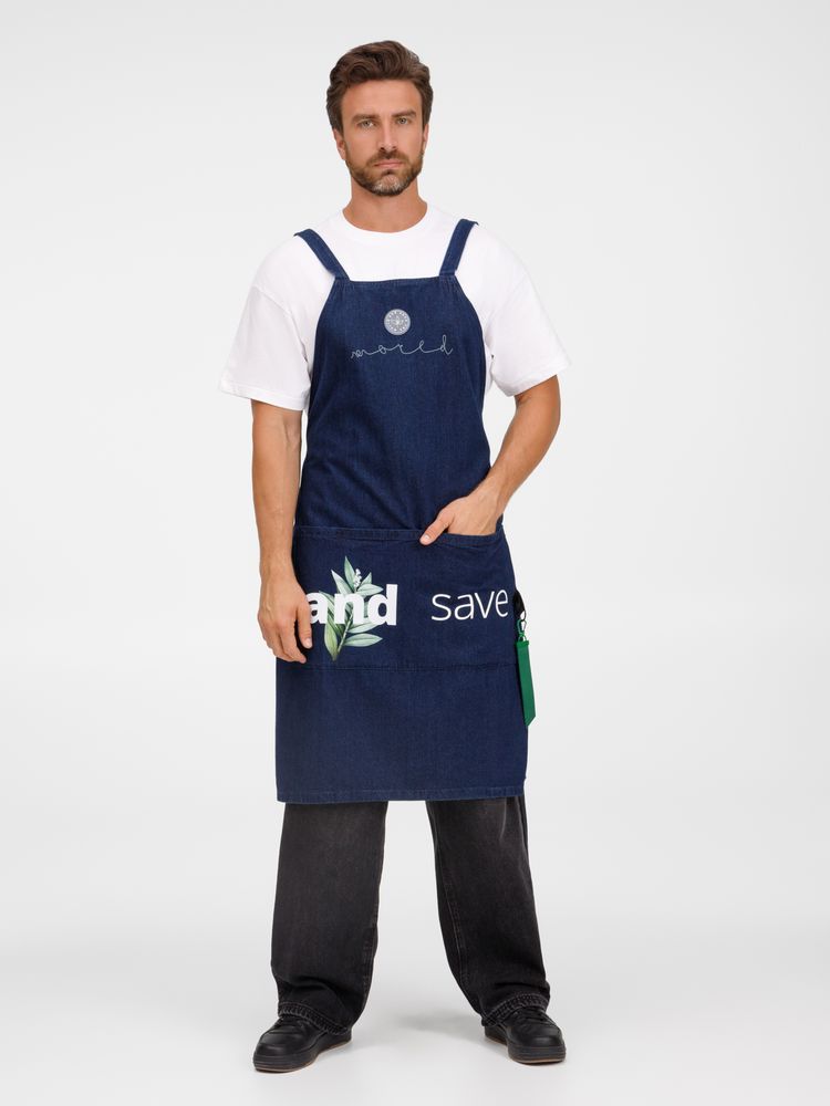 Фартук джинсовый E2, синий — изображение 11