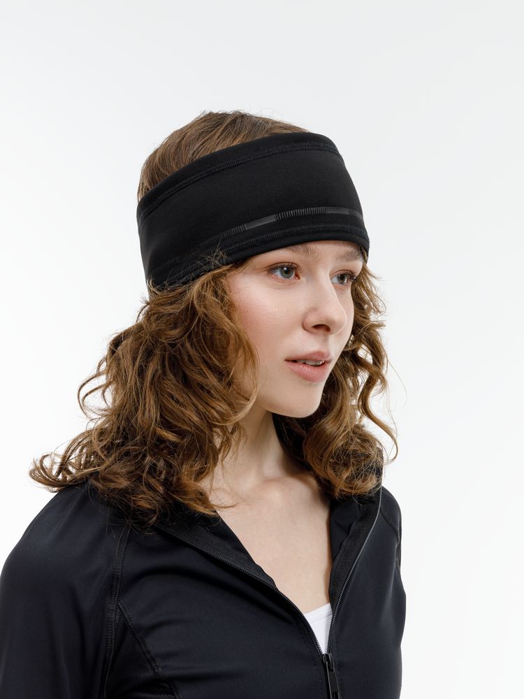 Спортивная повязка утепленная Jogge, черная — изображение 10