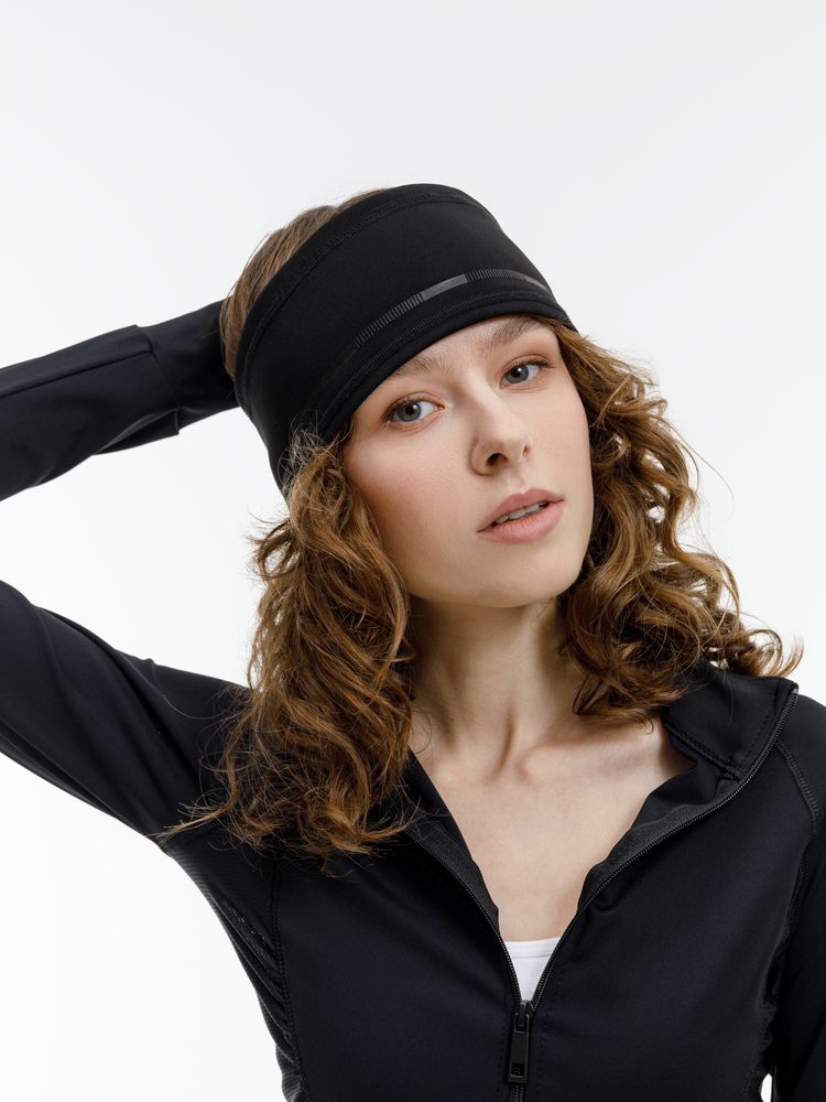 Спортивная повязка утепленная Jogge, черная — изображение 9