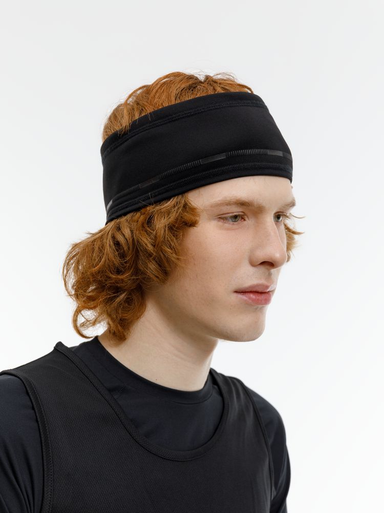 Спортивная повязка утепленная Jogge, черная — изображение 12