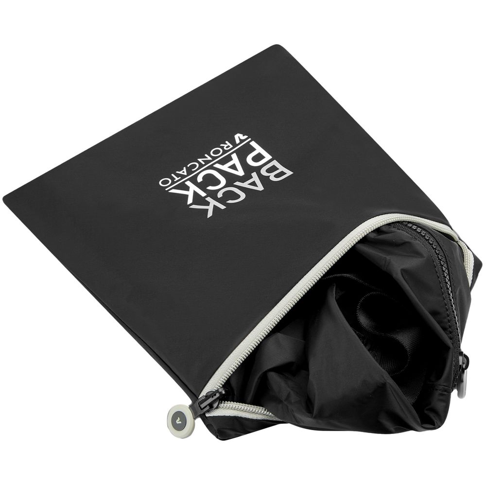 Складной рюкзак Compact Neon, черный с белым — изображение 8