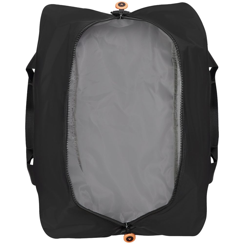 Сумка дорожная Compact Neon, черная с оранжевым — изображение 5