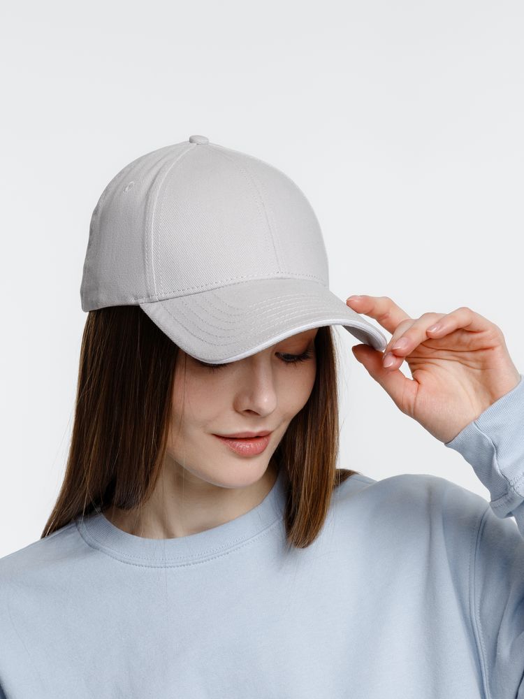 Бейсболка Spiker, серая с белым — изображение 10