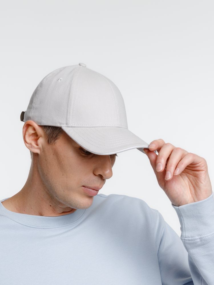 Бейсболка Spiker, серая с белым — изображение 6