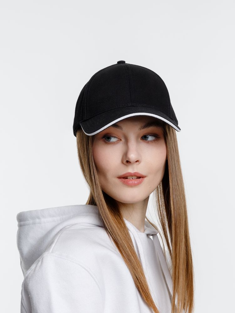 Бейсболка Spiker, черная с белым — изображение 9