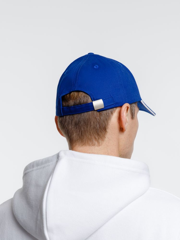 Бейсболка Spiker, ярко-синяя с белым — изображение 8