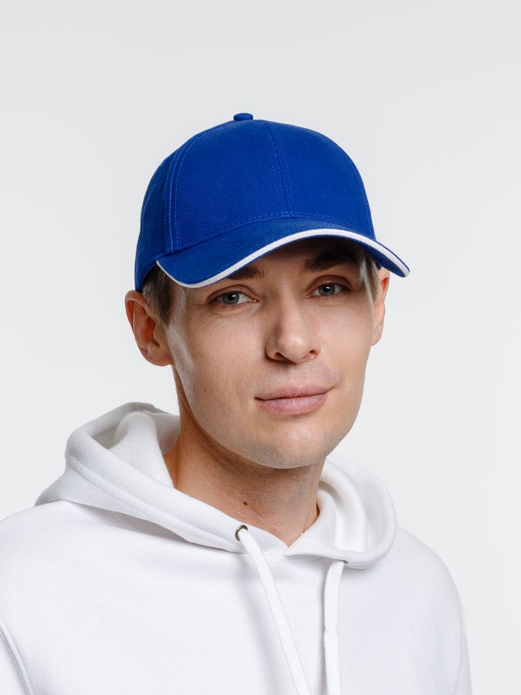 Бейсболка Spiker, ярко-синяя с белым — изображение 5