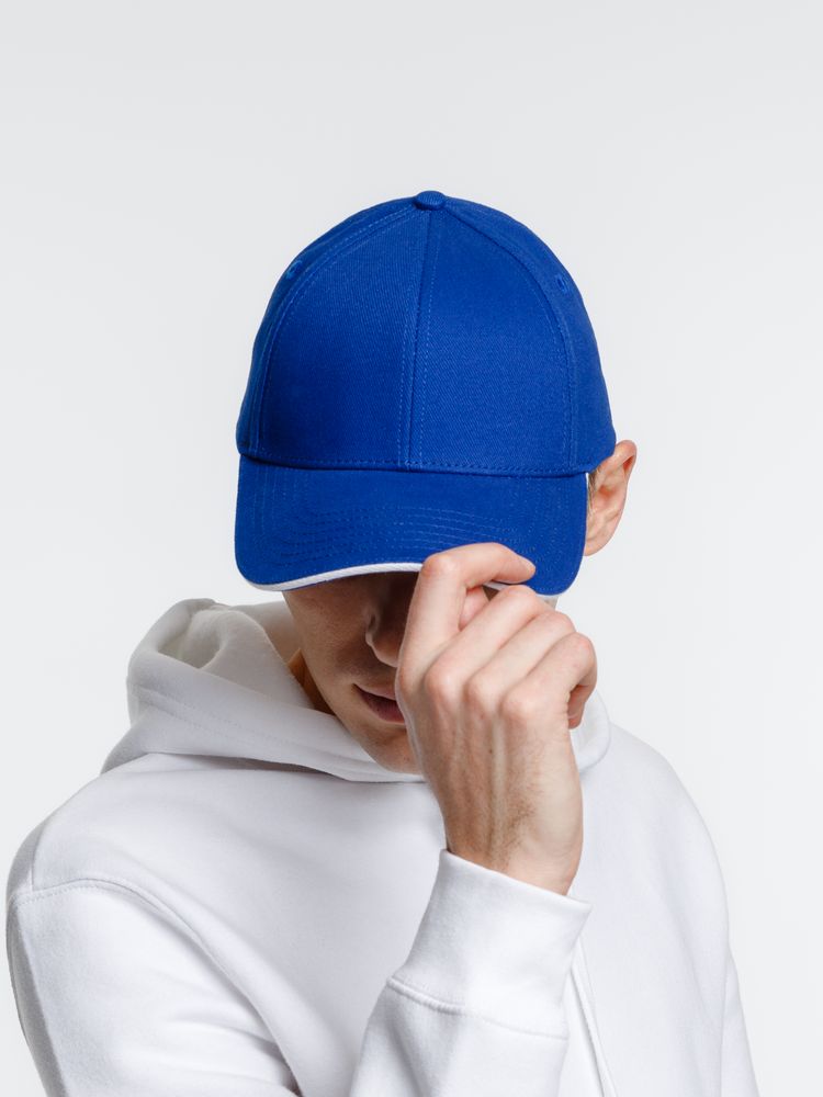 Бейсболка Spiker, ярко-синяя с белым — изображение 7