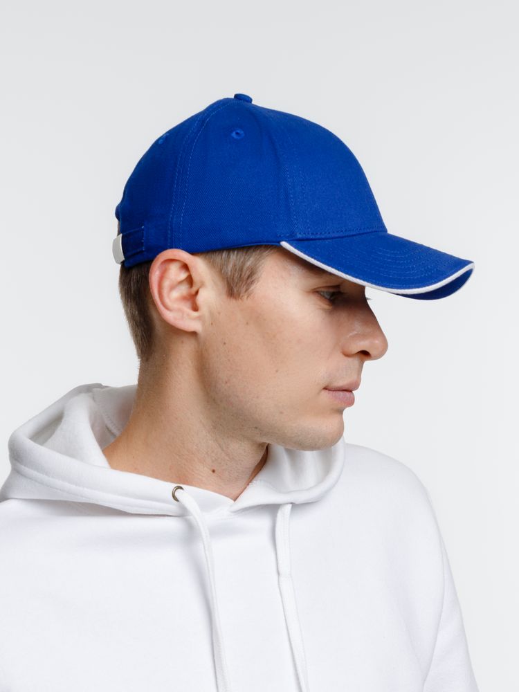 Бейсболка Spiker, ярко-синяя с белым — изображение 6